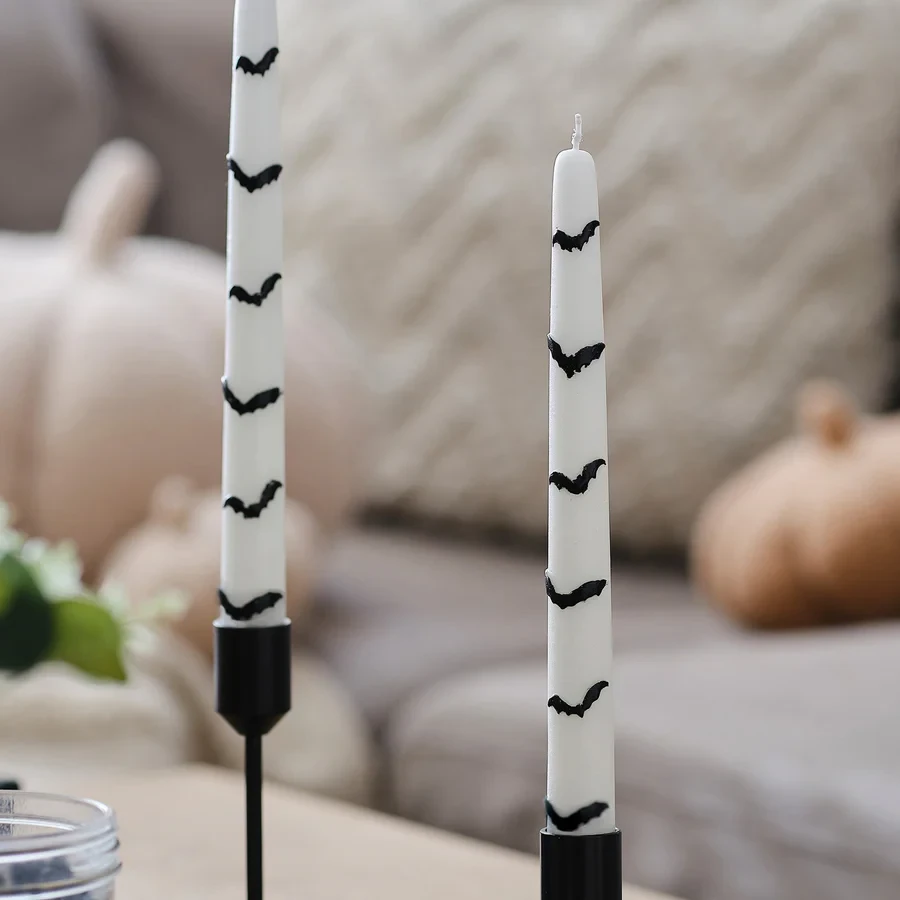 Deadly Soiree Candle Holders with Black Dinner Candles