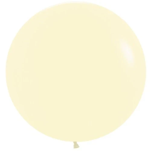 Sempertex 60cm Pastel Matte Yellow Latex Balloons - Pack of 10