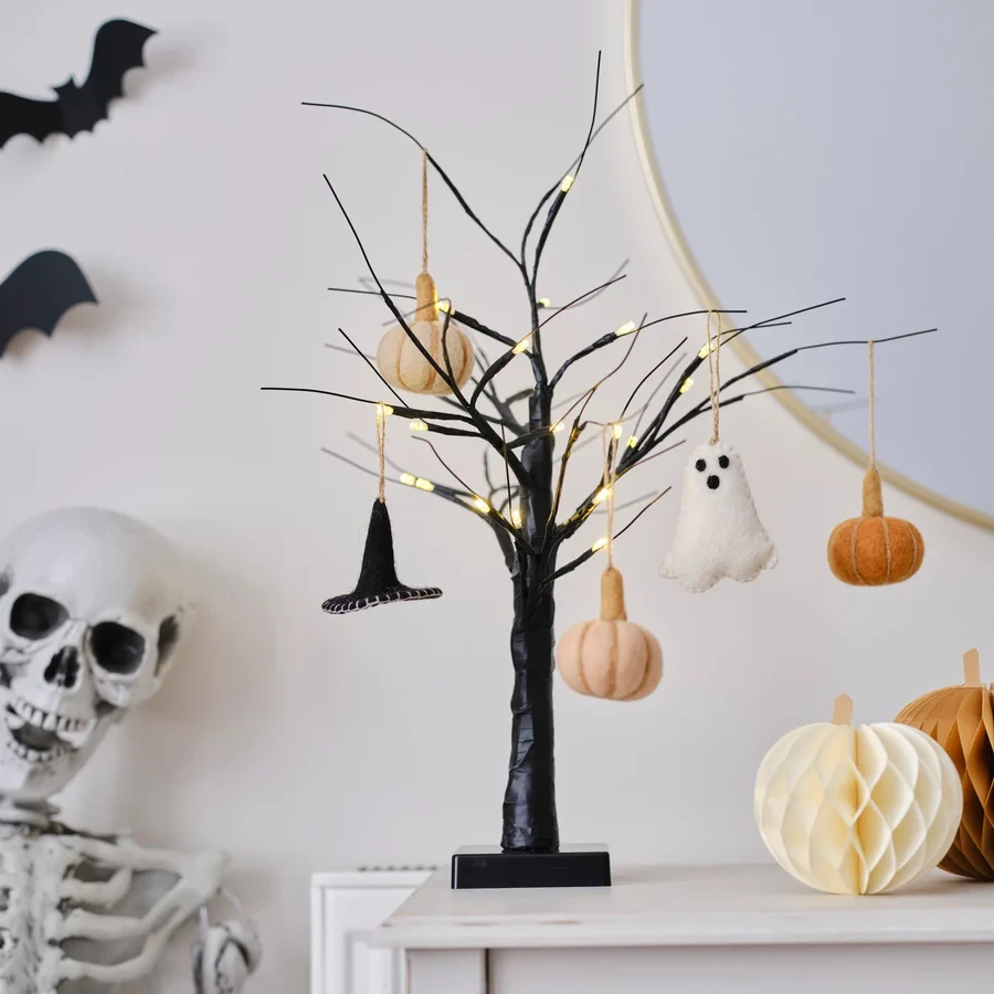 Halloween Felt Hanging Tree Decorations - Pumpkin Spice