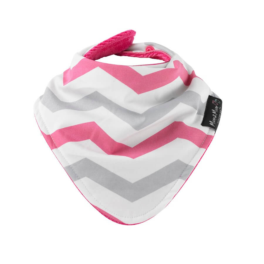 Bandana Bib | 4 Months to 3 Years | Chevron Pink