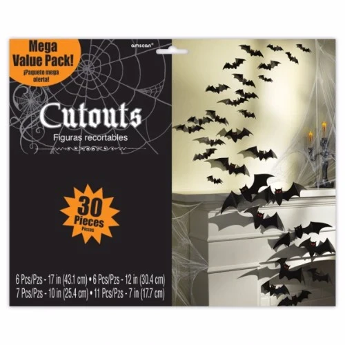 Cemetery Bats Cutouts Mega Value Pack