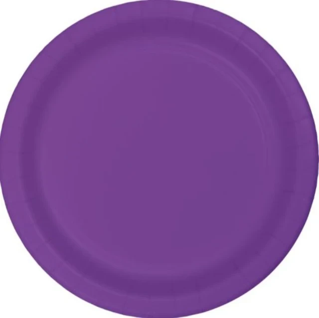 Amethyst Purple Dinner Plates Paper 23cm - Pack of 24