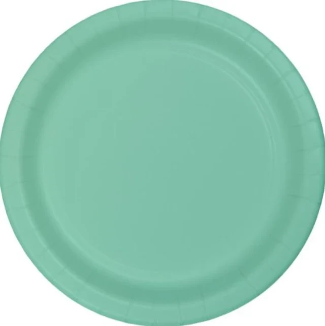Fresh Mint Green Dinner Plates Paper 23cm - Pack of 24