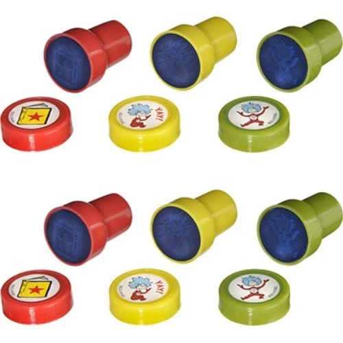 Dr Seuss Cat in the Hat Stampers Assorted Designs - Pack of 6