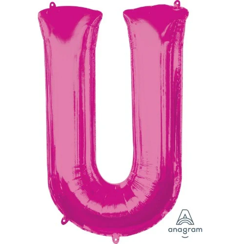 Balloon - "Supershape Letter ""U"" Pink