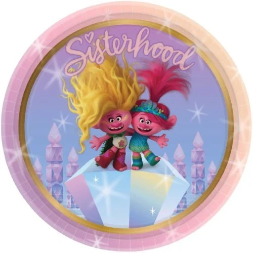 Trolls 3 Band Together 23cm Paper Plate    - Pack of 8