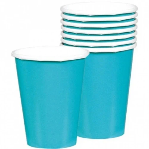 Paper Cups 20 Pack - Caribbean Blue (Pack of 20)