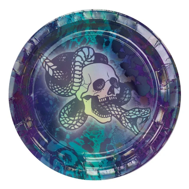 Round Iridescent Plates - Midnight Mayhem (17cm)