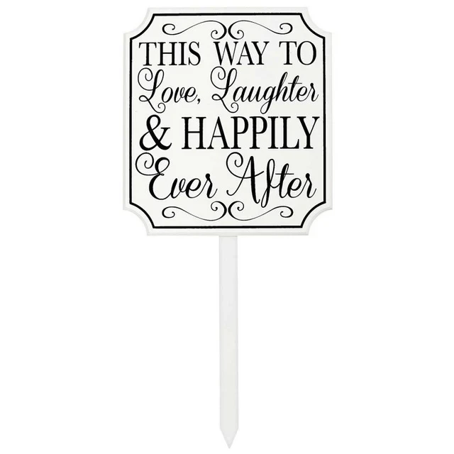 Wedding Lawn Sign - This Way To Happily Ever After (38cm)