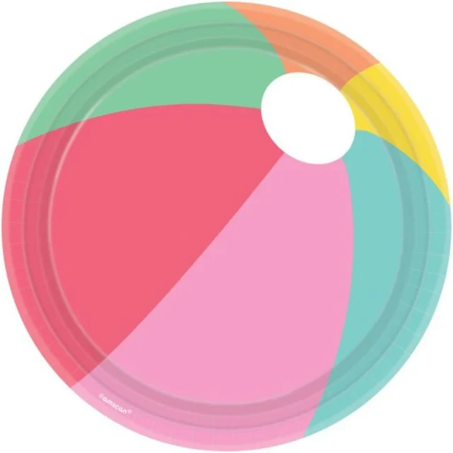 "Just Chillin 9"" / 23cm Round Paper Plates - Pack of 8