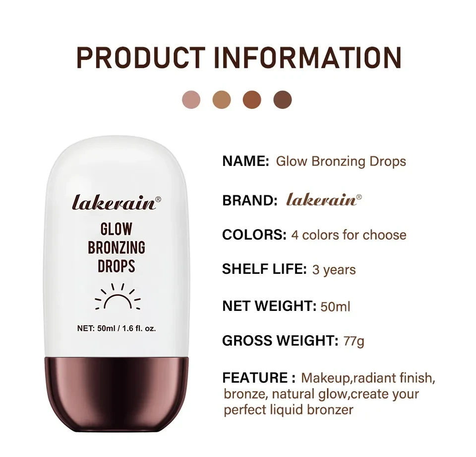 Bronze Highlight Drops Brightening Skin Color Modification