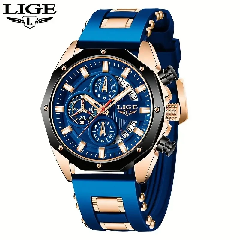 2024 New Fashion Men's Watch. Chronograph Calendar luminous Quartzwatch