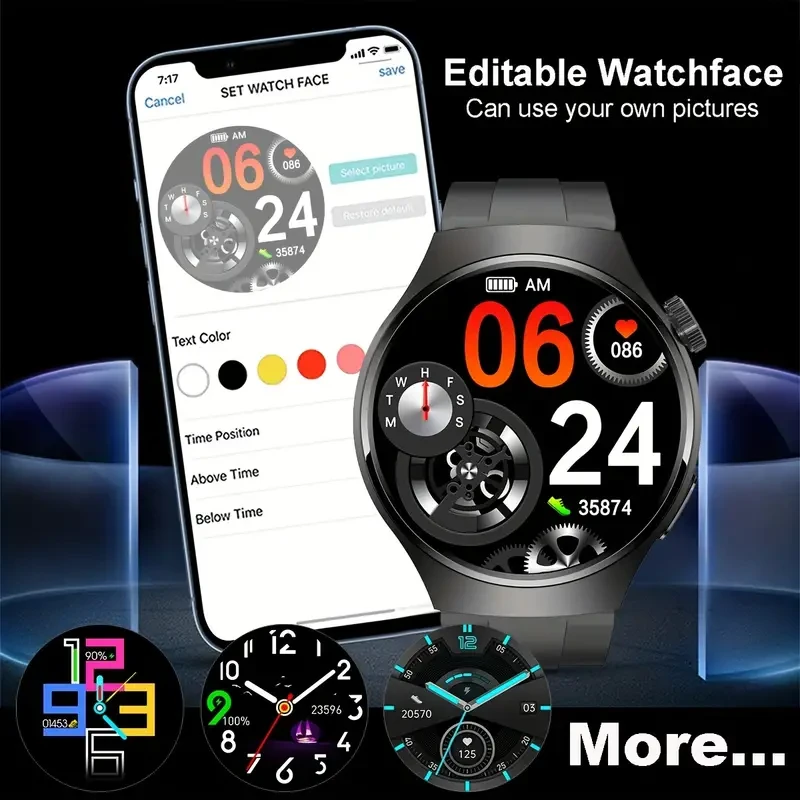 Advanced Black Silicone Smart Watch for Men