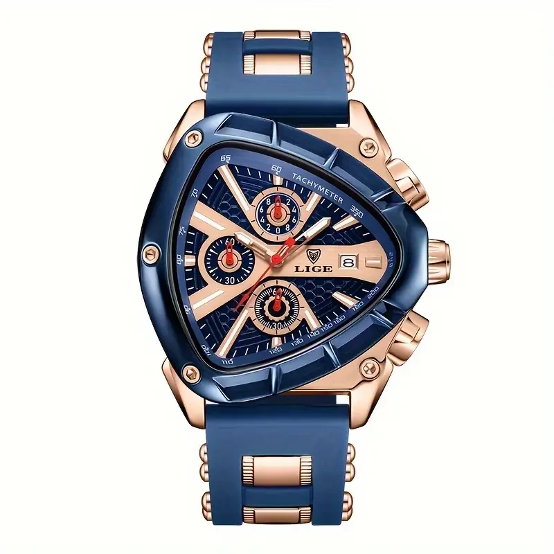 Students Polygonal Multi Functional Calendar Luminous Quartz Watch