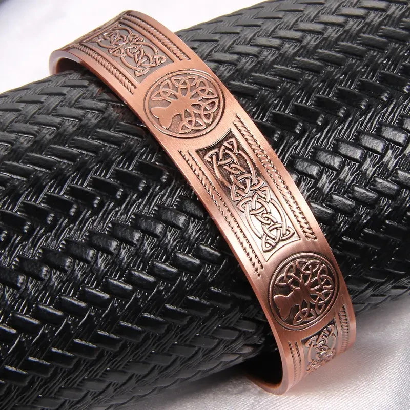 6pcs Solid Copper Magnetic Cuff Bangle