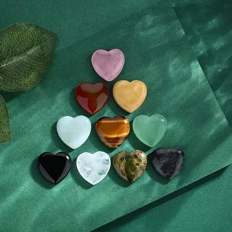 10pcs Heart-Shaped Crystal Set