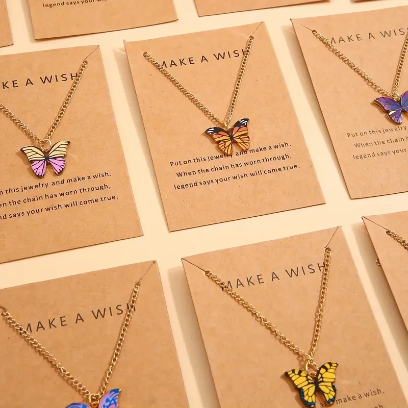 5-10 PCS Colorful Butterfly Pendant
