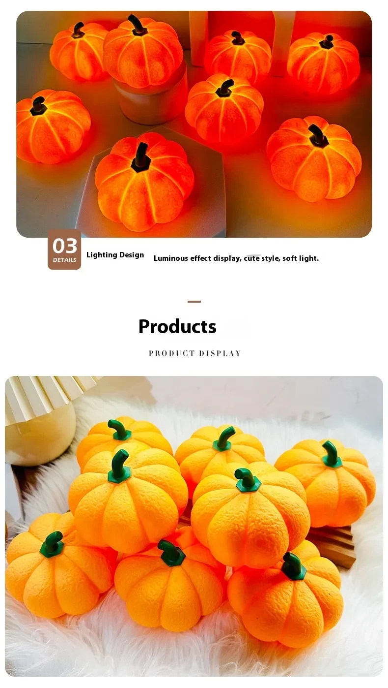 Pumpkin Halloween Decorative Night Light Bedroom Dormitory