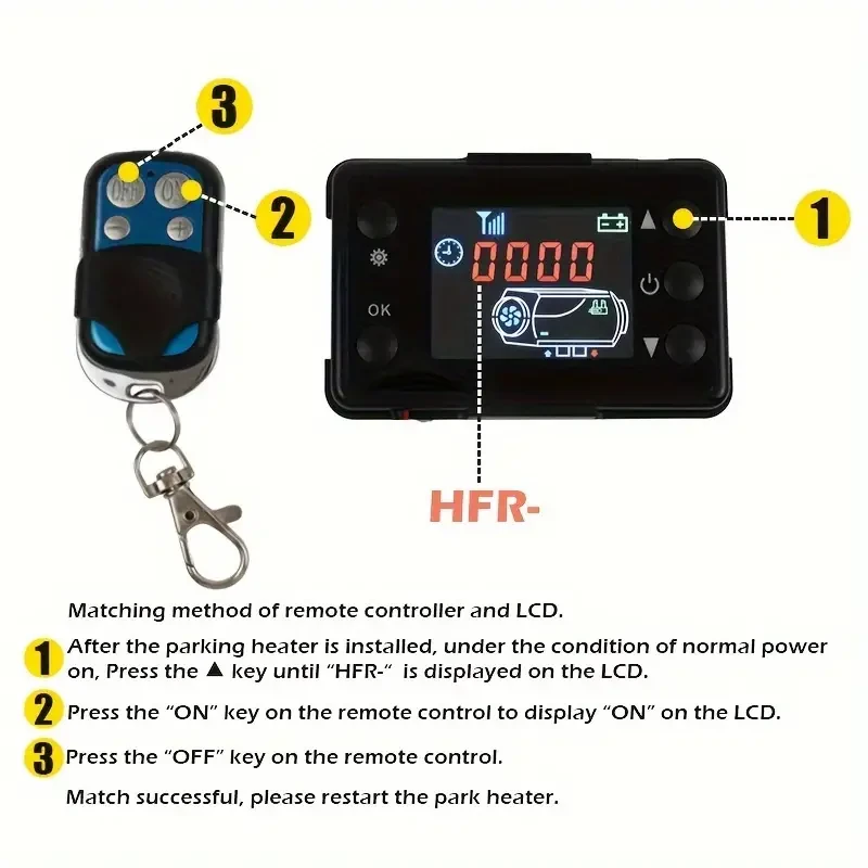 12V 2KW Diesel Air Heater with Tank, LCD, Remote Control Thermostat for Caravan, RV, and Parking