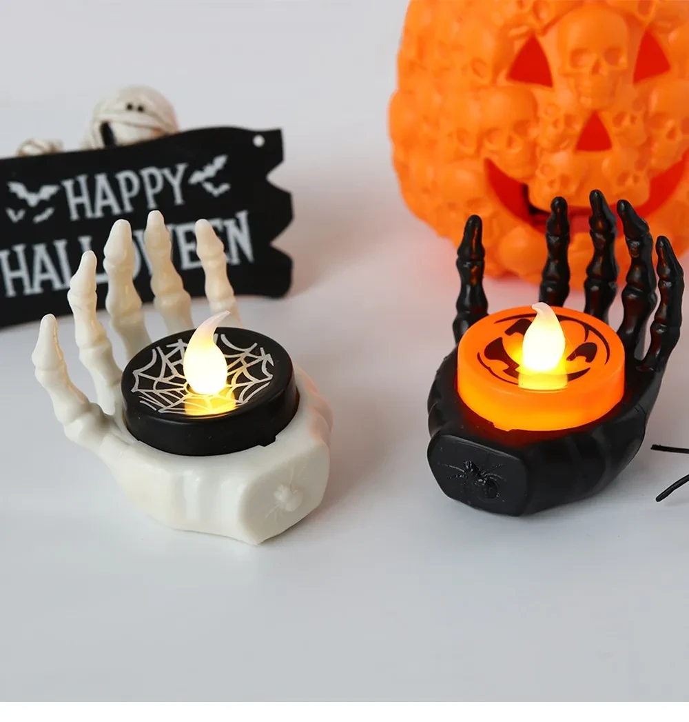 Halloween Small Night Lamp LED Electronic Luminous Decorative Palm Candle Light