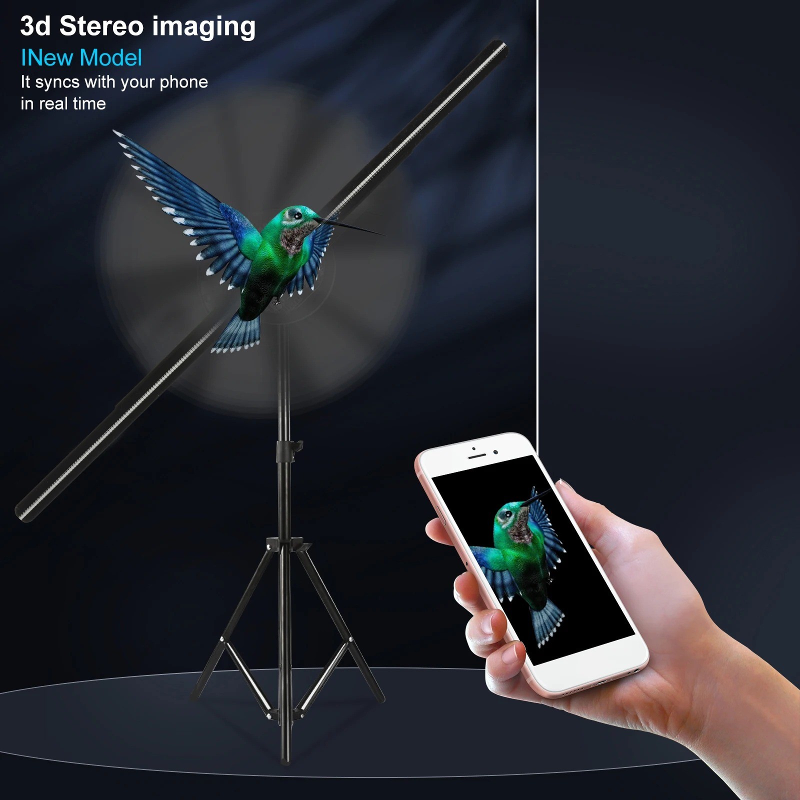 Holographic 3D Projector Rotary Fan