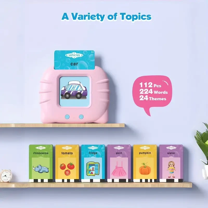 Interactive Flash Card Toy - 112 Double-Sided Talking Cards