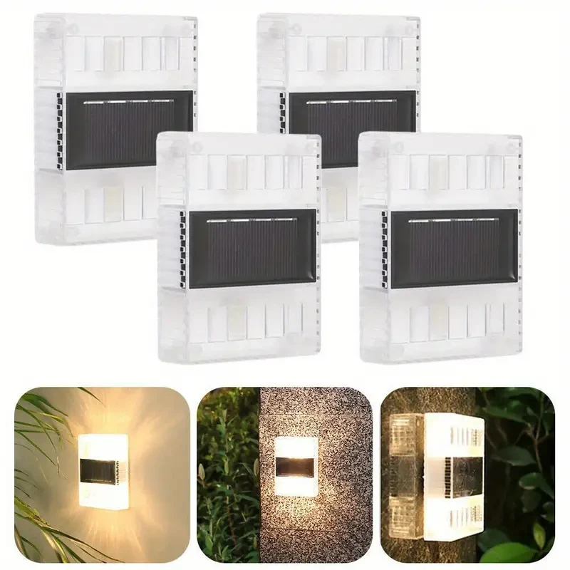 2pcs Warm White Solar Powered Garden Lights - Waterproof
