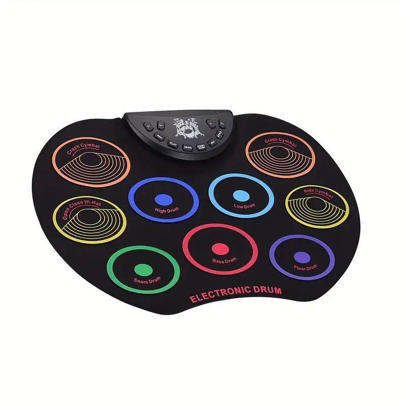 Lixada Compact Roll-Up Drum Set - 9 Silicon Drum Pads