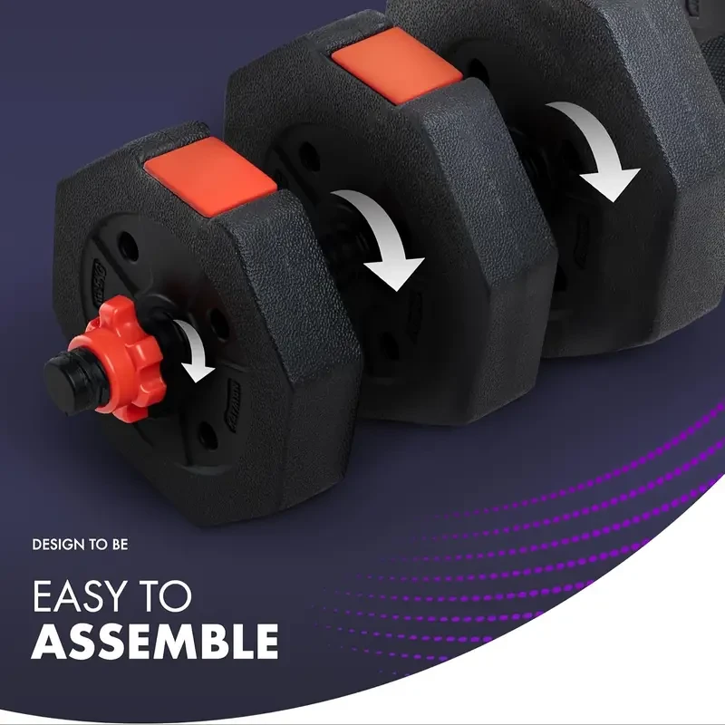 40kg Adjustable Octagon Dumbbell Set - Heavy-Duty, Anti-Slip