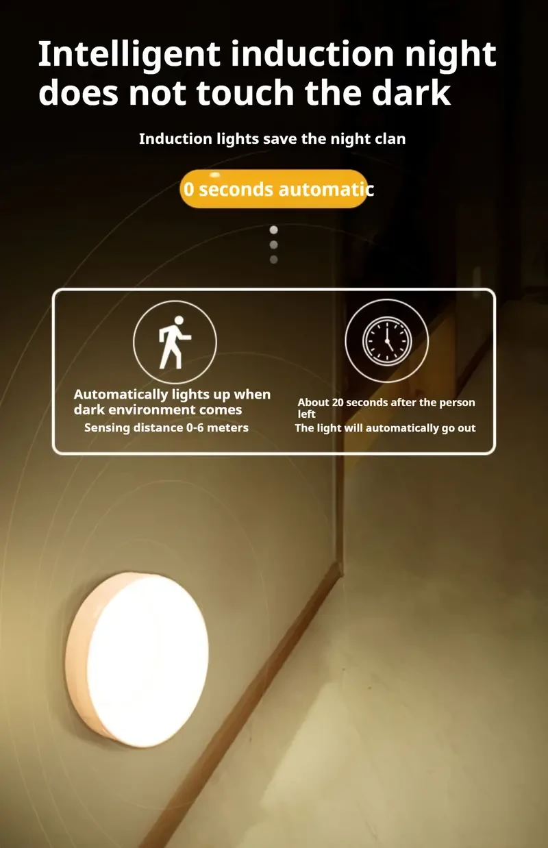 1pc Wireless Motion Sensor Night Light