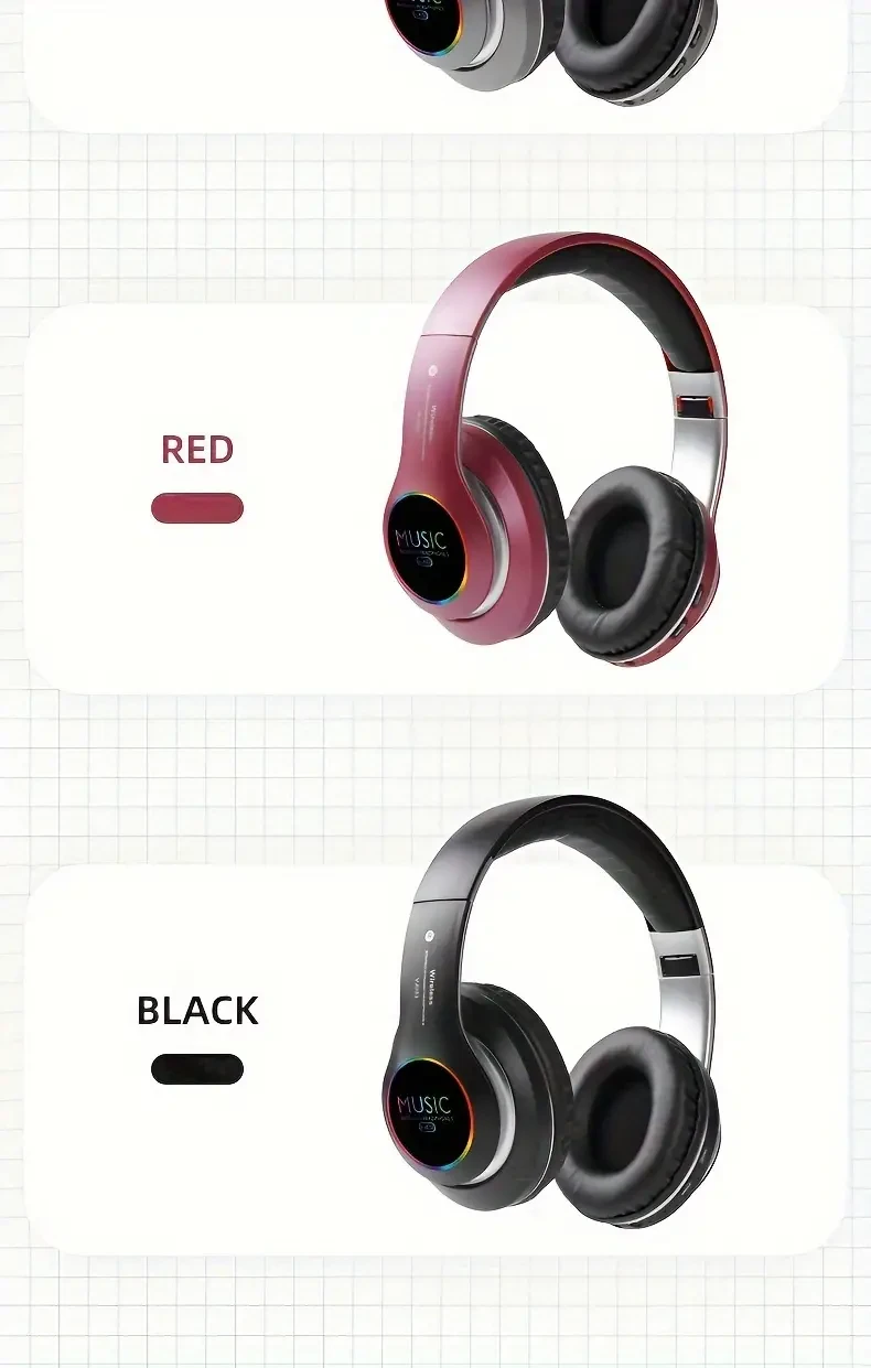 Wireless Stereo Headphones - Deep Bass,