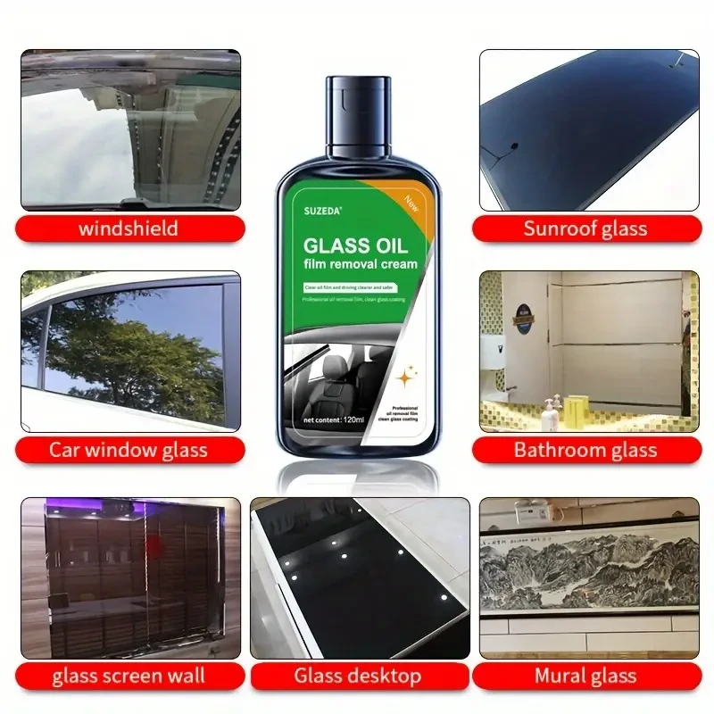 Windshield Cleaner & Oil Film Remover - Streak-Free Glass Cleaner