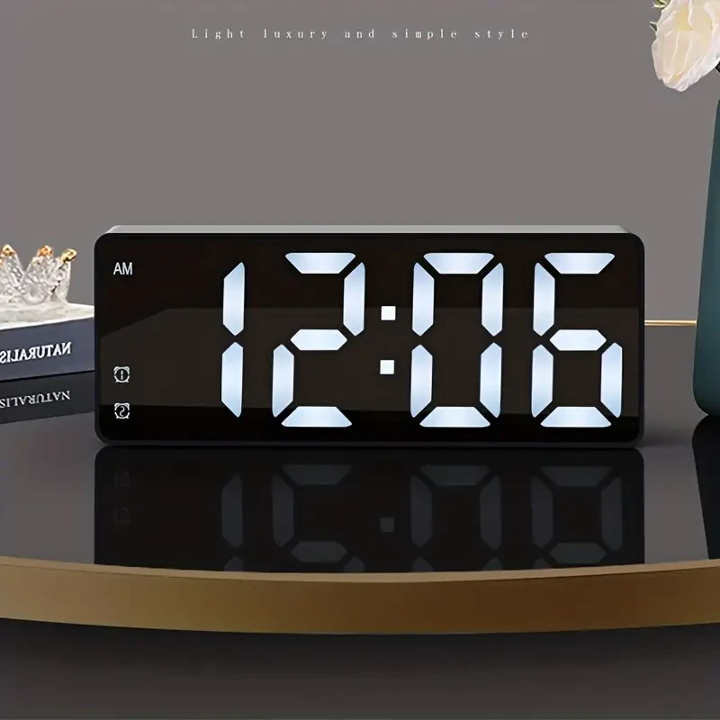 Sleek LED Digital Alarm Clock with Temperature Display