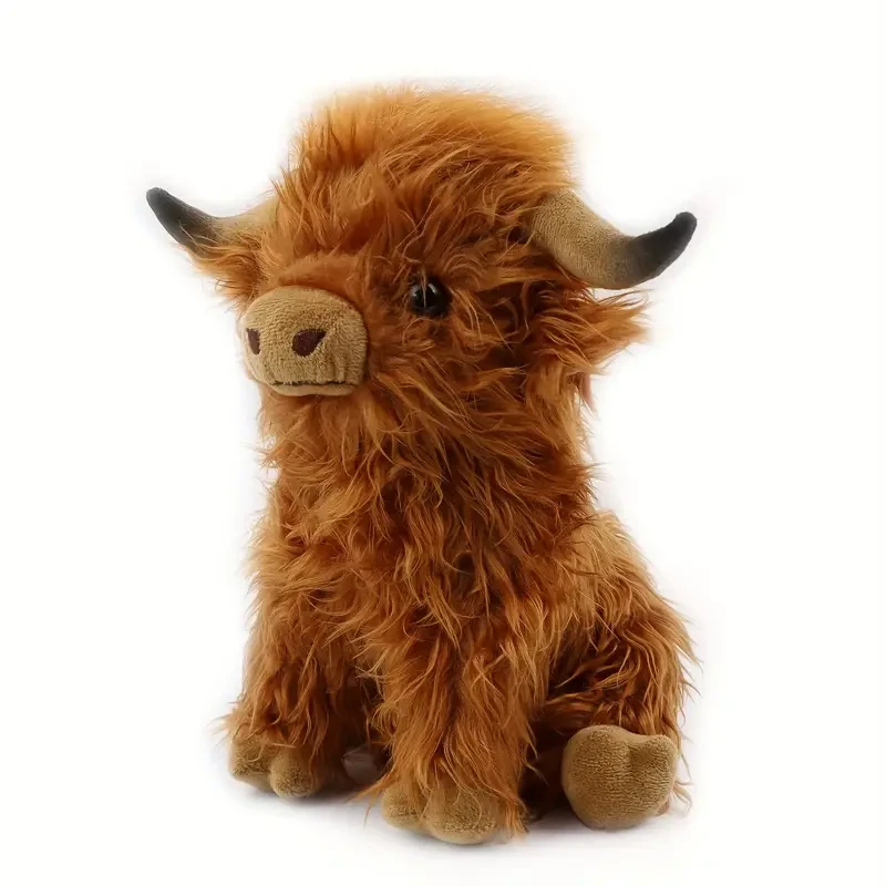 27cm Cute Highland Cattle Plush Toy