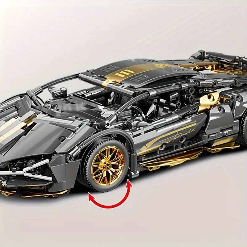 1259pcs Supercar Building Blocks Model Toy
