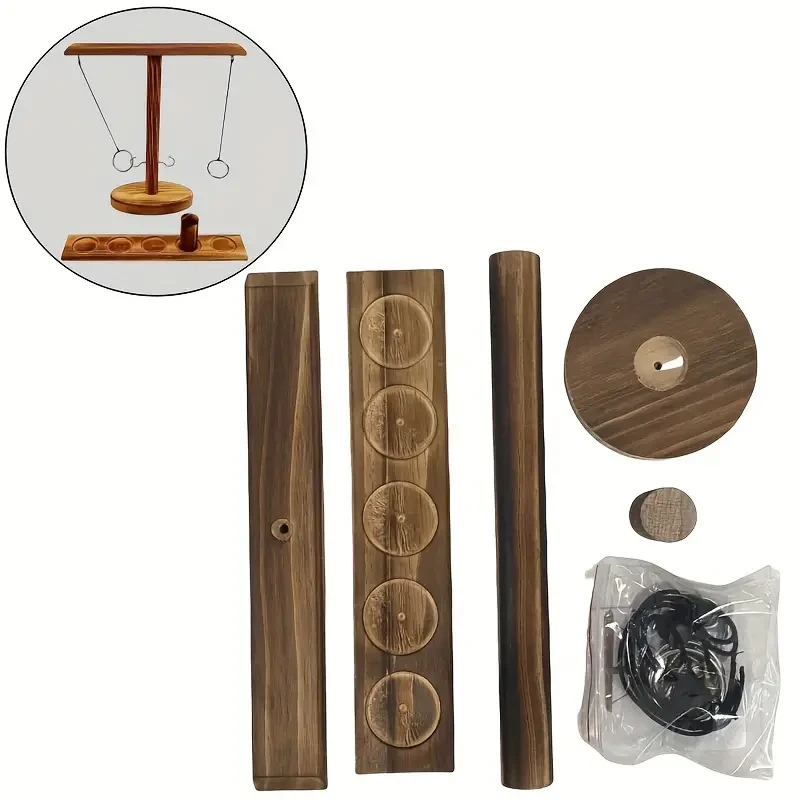Ultimate Wooden Hook and Ring Combat Game Set