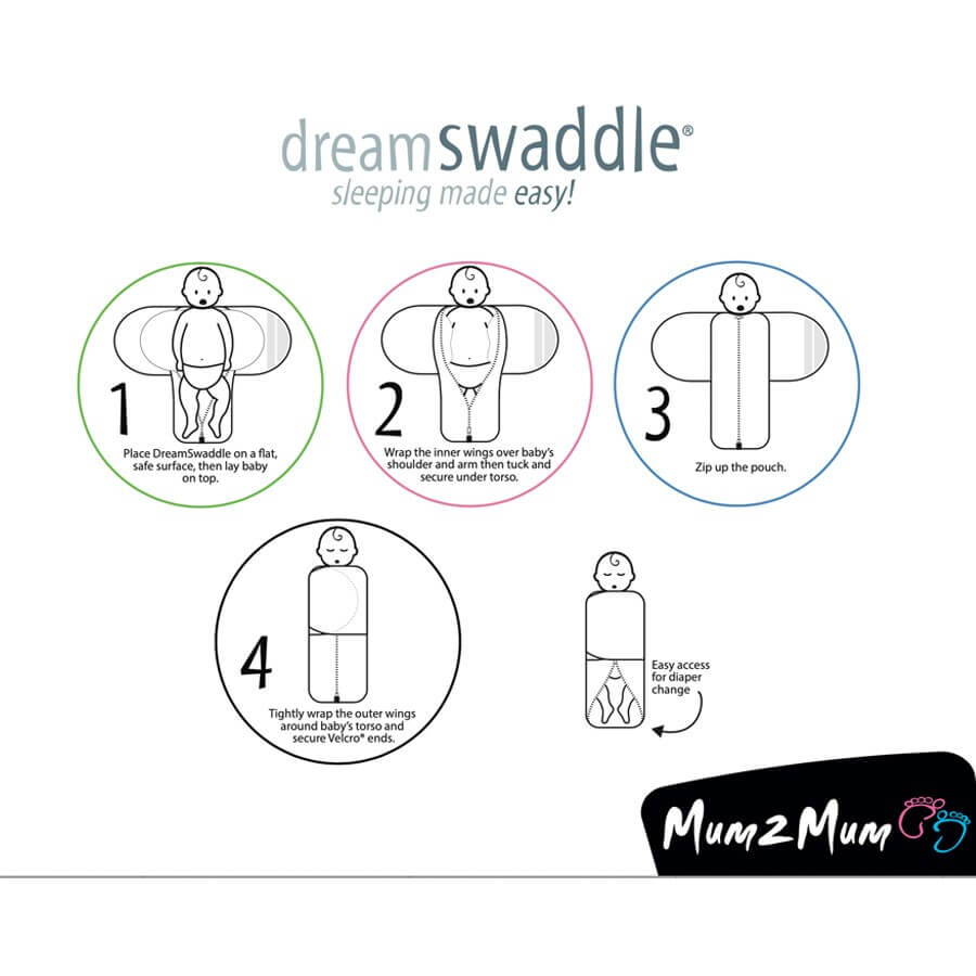 Dreamswaddle Baby Sleep Wrap | Pink Cross