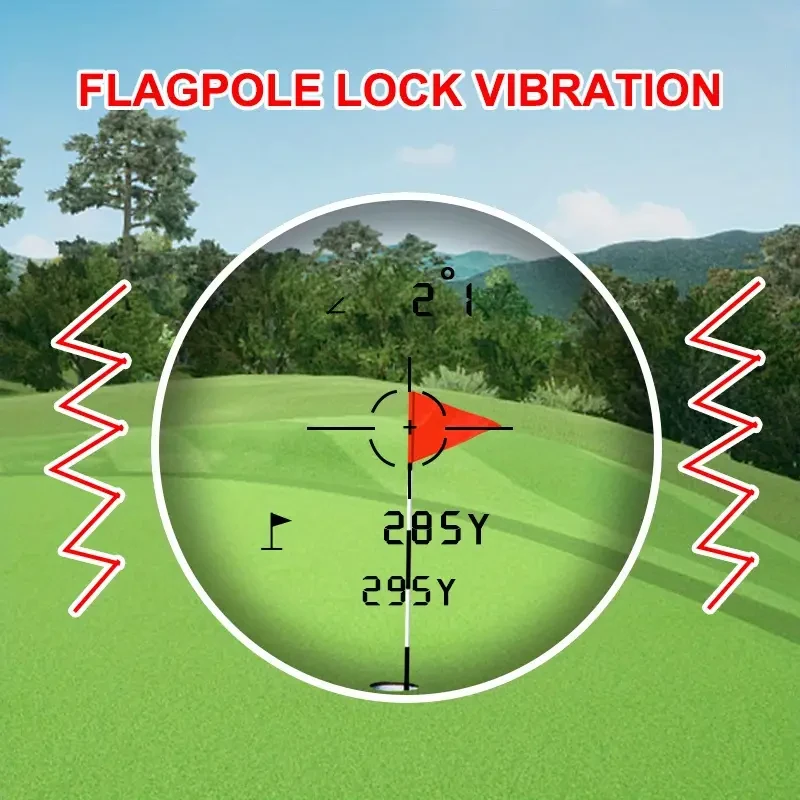 Golf Rangefinder With Slope And Pin Lock Vibration