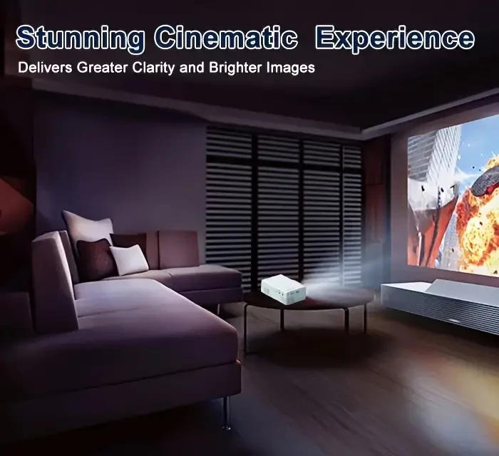 Home Theater Movie Projector - Vivid 3D Visual Effects, Wide Compatibility, With Handheld Remote Control, Gift For Christmas, Halloween, Thanksgiving