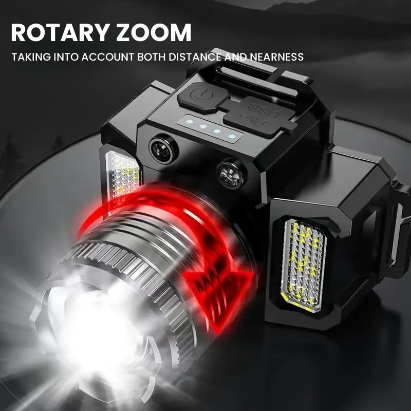 Infrared-sensor Zoom Flashlight - Outdoor Waterproof Headlight