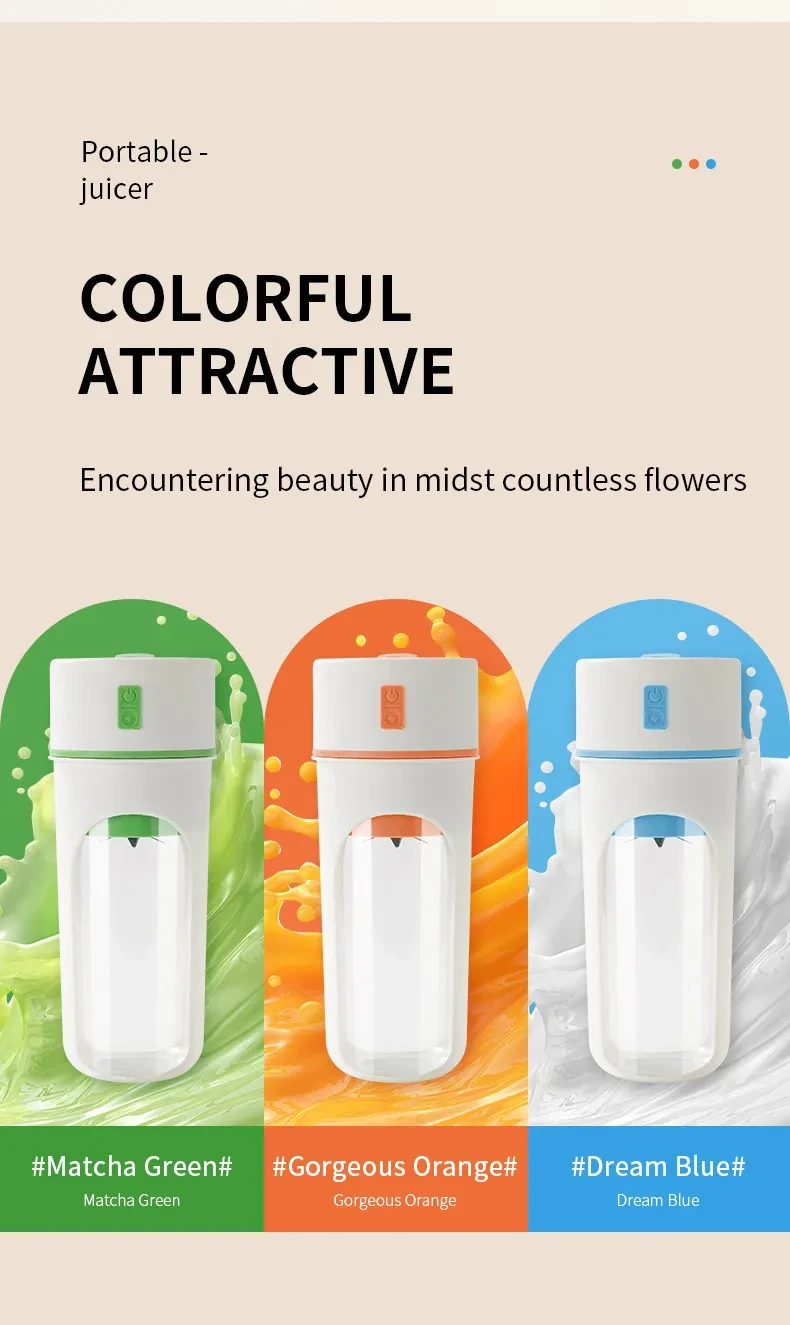 Electric Juicer USB Charging Wireless