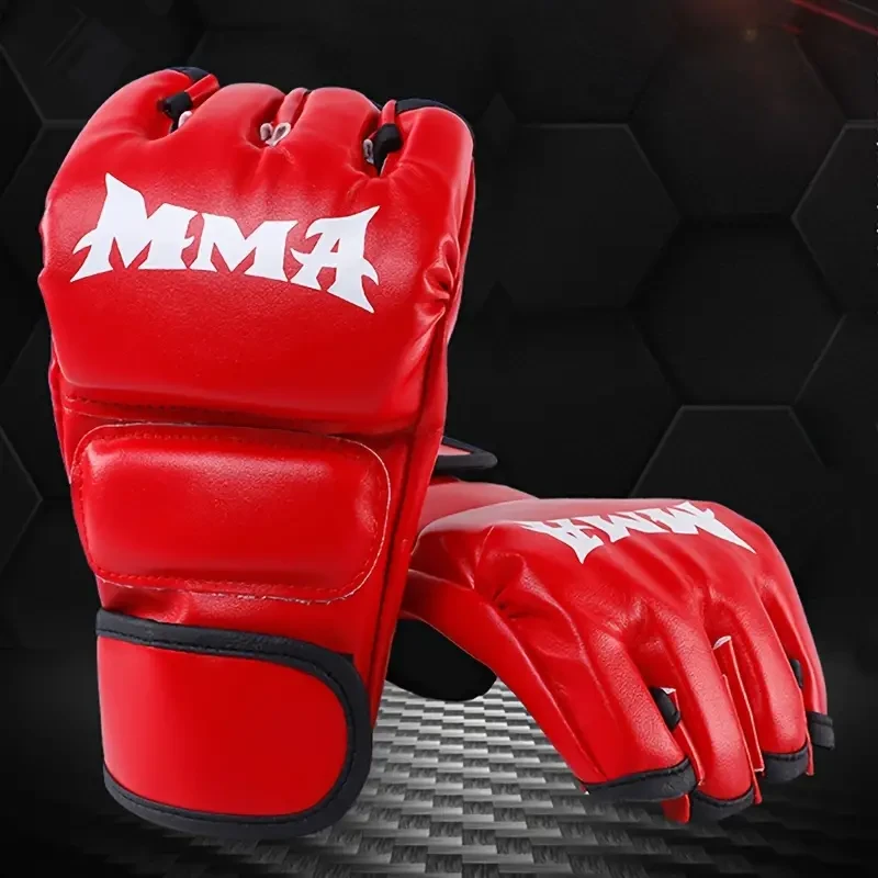 2pcs Half-Finger Sanda Training Boxing Gloves