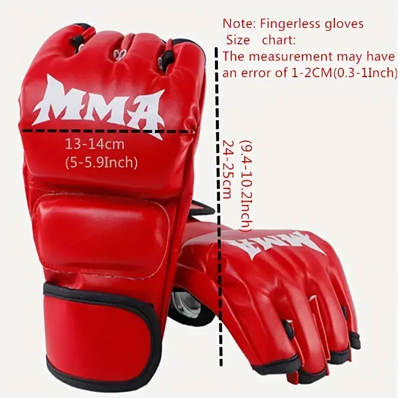 2pcs Half-Finger Sanda Training Boxing Gloves