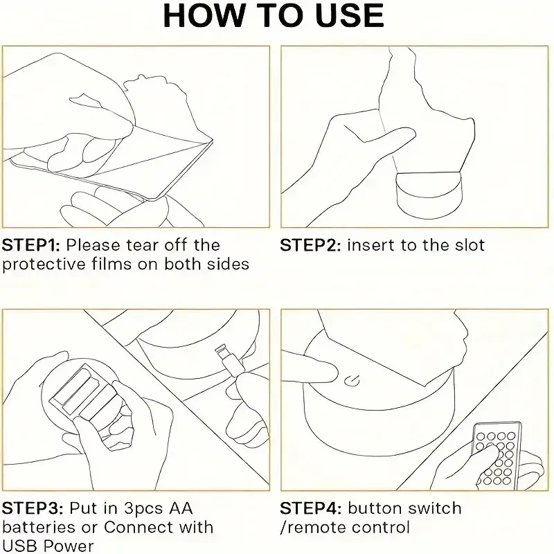 Novelty 3D Night Light with 16 Colors & Remote Control