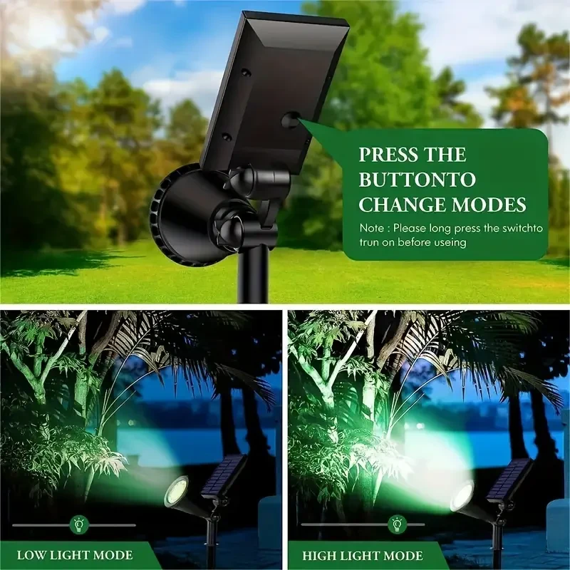 Super Bright Solar Outdoor Tree Lights - Color Gradient Lawn Lights
