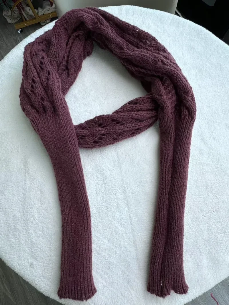 Autumn And Winter Warm Knitted Shawl Women's Hollowed-out Double Sleeve Shawl Collar Fashion Natural For Home And Party