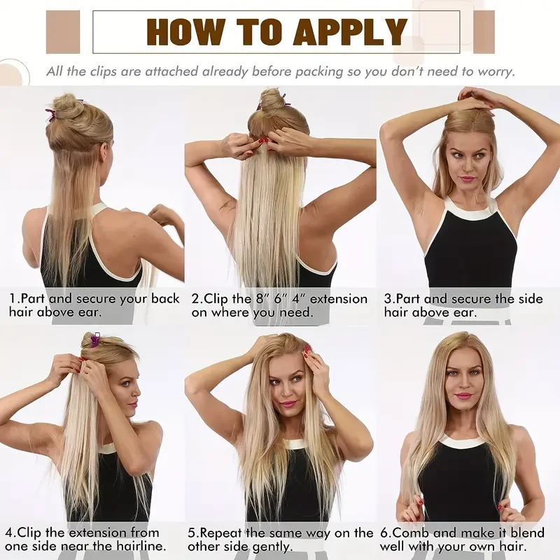 8Pcs Human Hair Clip In Hair Extensions Real Human Hair Chocolate Brown To Caramel Blonde Straight Human Hair Clip On Real Hair Weft Remy Human Hair Extensions 8pcs 18 Clips #4P27 Color For Women Daily Use Real Hair Clips Hair