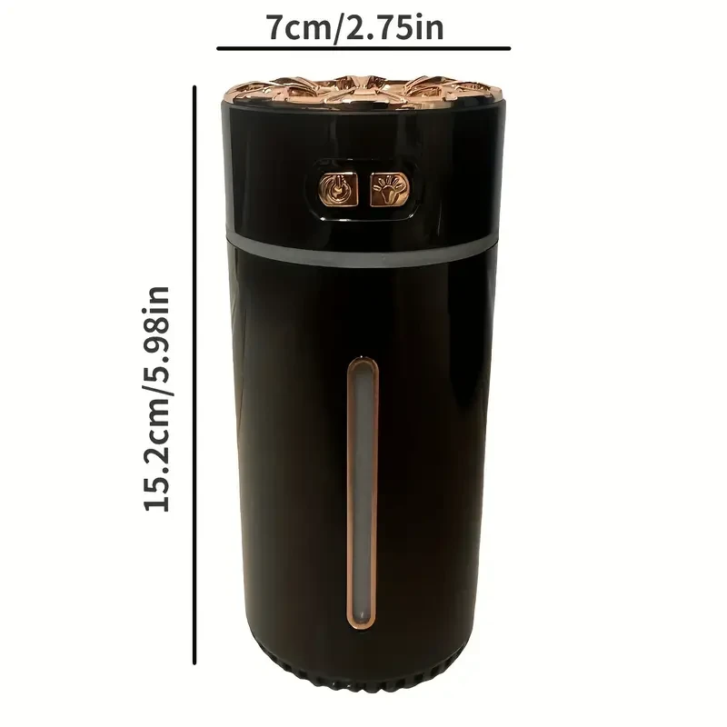 300ml Mini Car Air Humidifier with Colorful LED Light