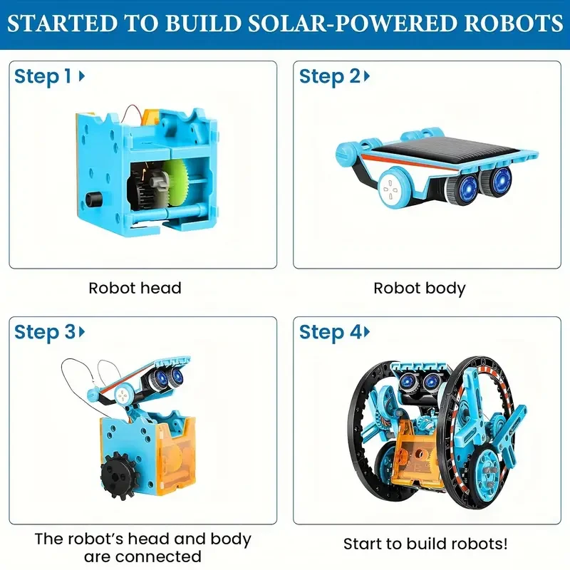 13 In 1 STEM Solar Robot Kit, Science Construction Educational Toys, Special Holiday & Birthday Gifts