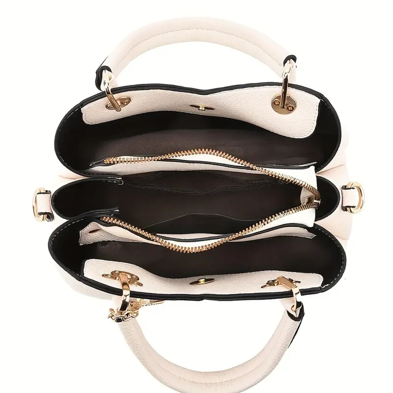 Classic Solid Color Handbag